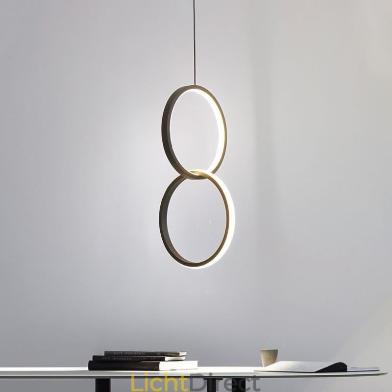 Minimalistische dubbele ring hanglamp