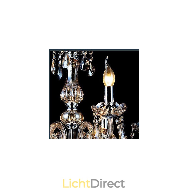 Moderne eigentijdse traditionele klassieke vintage kristal gegalvaniseerde glazen kroonluchter