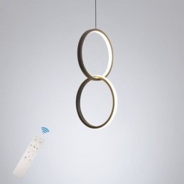 Minimalistische dubbele ring hanglamp
