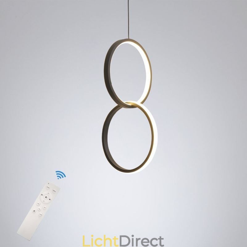 Minimalistische dubbele ring hanglamp