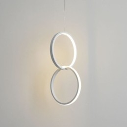 Minimalistische dubbele ring hanglamp
