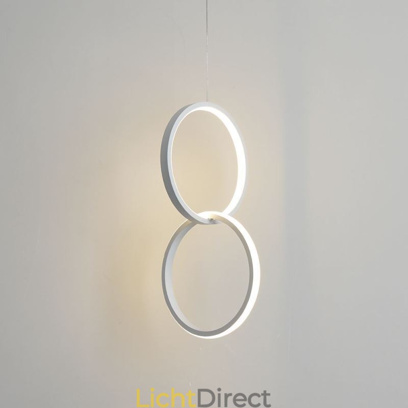 Minimalistische dubbele ring hanglamp