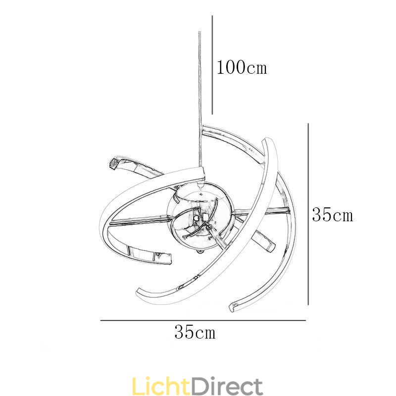 Draaibare Globe Hanglamp Decoratieve Plafondlamp
