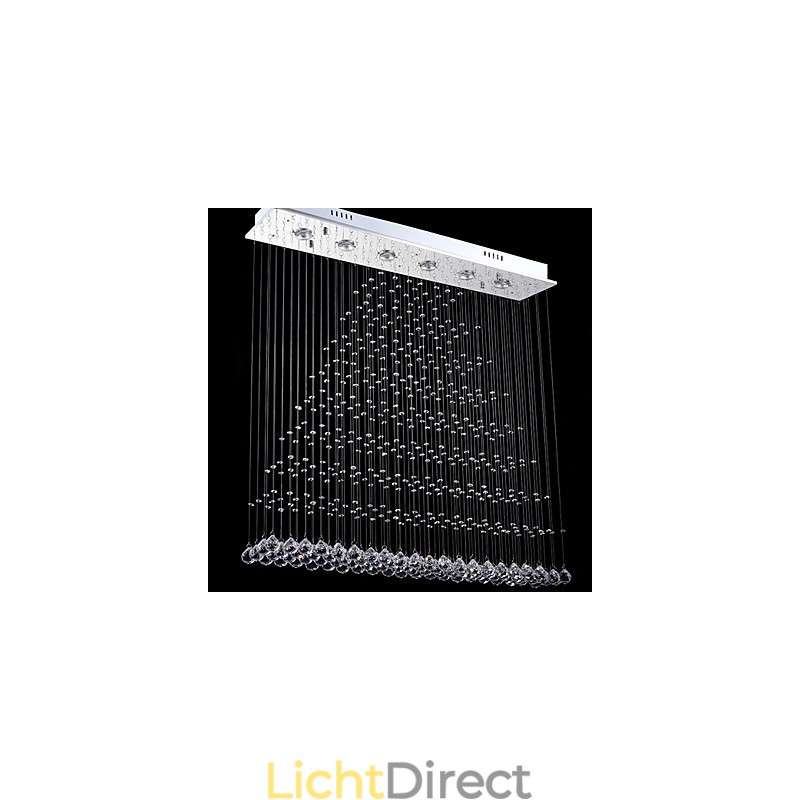 Rechthoekige kristallen hanglamp plafond kroonluchter verlichting lampen armaturen