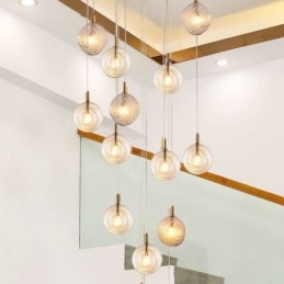 Glazen hanglamp Creatieve decoratieve glazen bol Loft