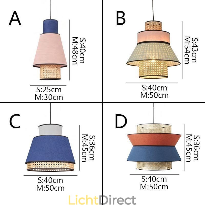 1 Lichte Jurk Lampenkap Hanglamp Bamboe Weef Verlichting