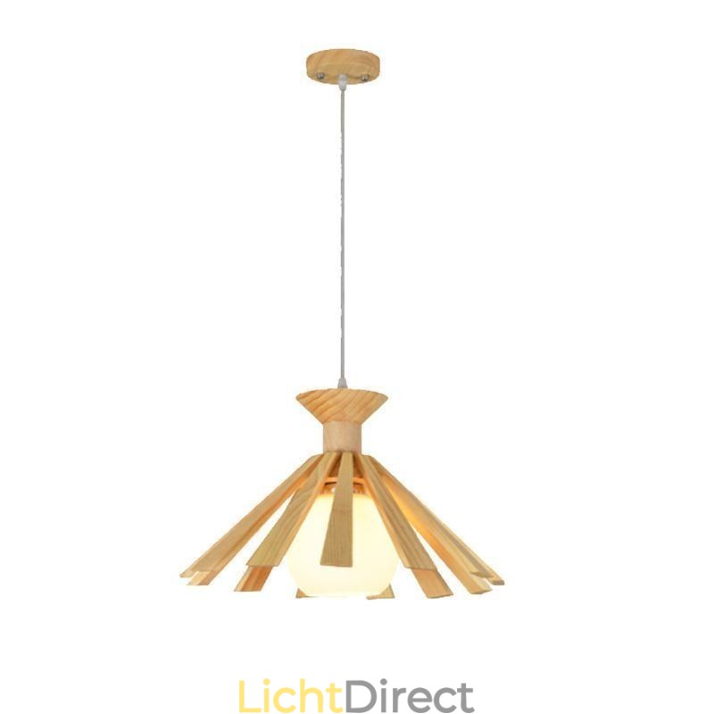 Eenvoudige stijl houten hanglamp