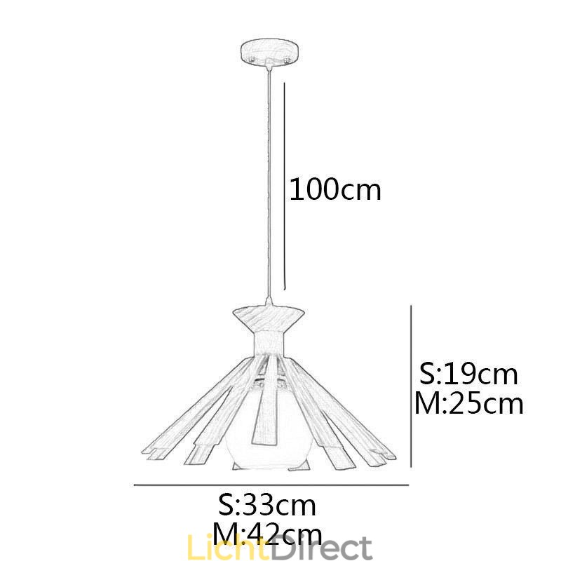 Eenvoudige stijl houten hanglamp