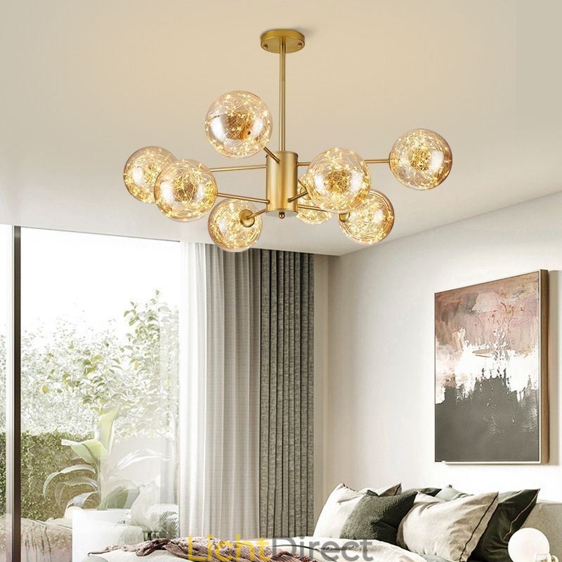 Magic Bean Hanglamp Nordic Stijl Glazen Bol Gypsophila Hanglamp