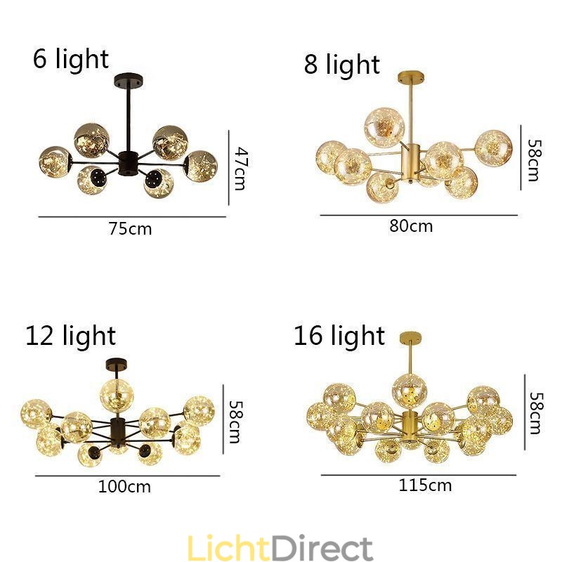 Magic Bean Hanglamp Nordic Stijl Glazen Bol Gypsophila Hanglamp