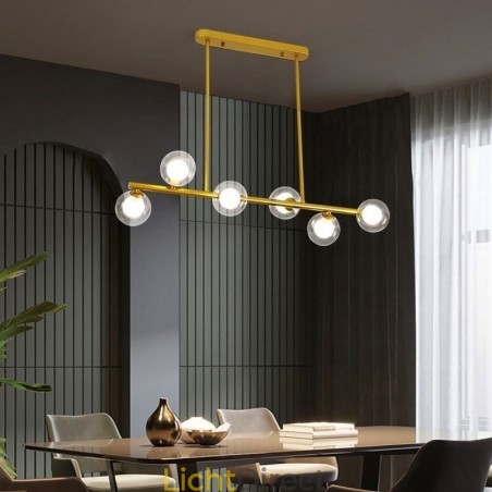 Kroonluchter Glazen Bol Horizontale Type Hanglamp Kroonluchter Glazen Bol Horizontale Type Hanglamp