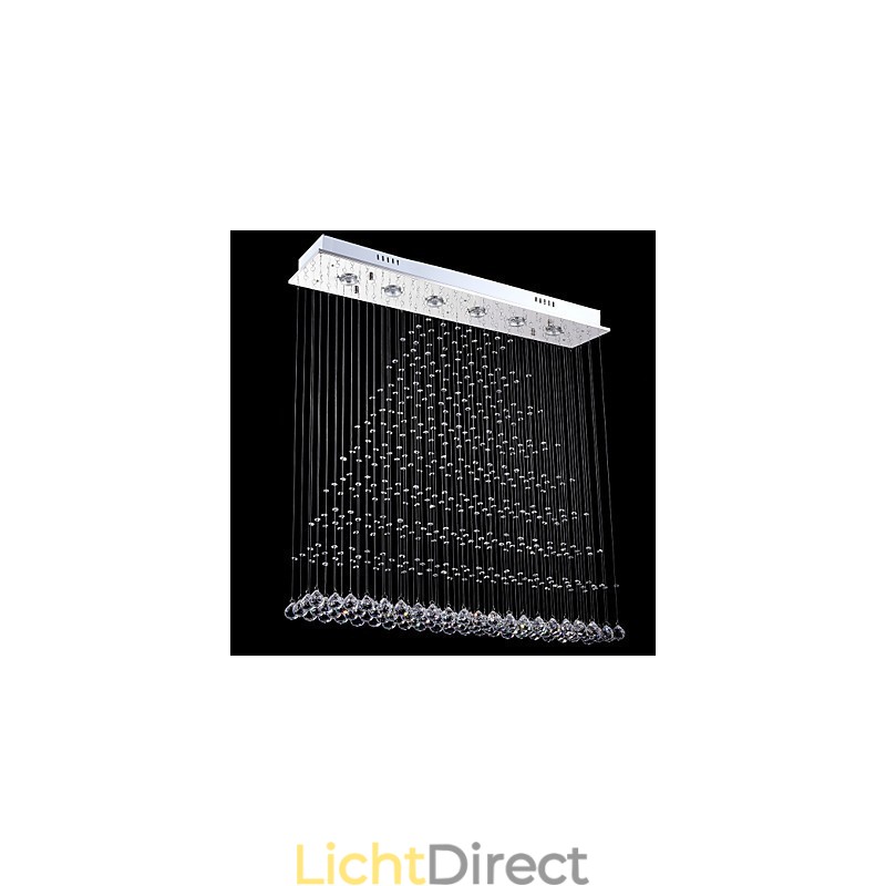 Rechthoekige kristallen hanglamp plafond kroonluchter verlichting lampen armaturen