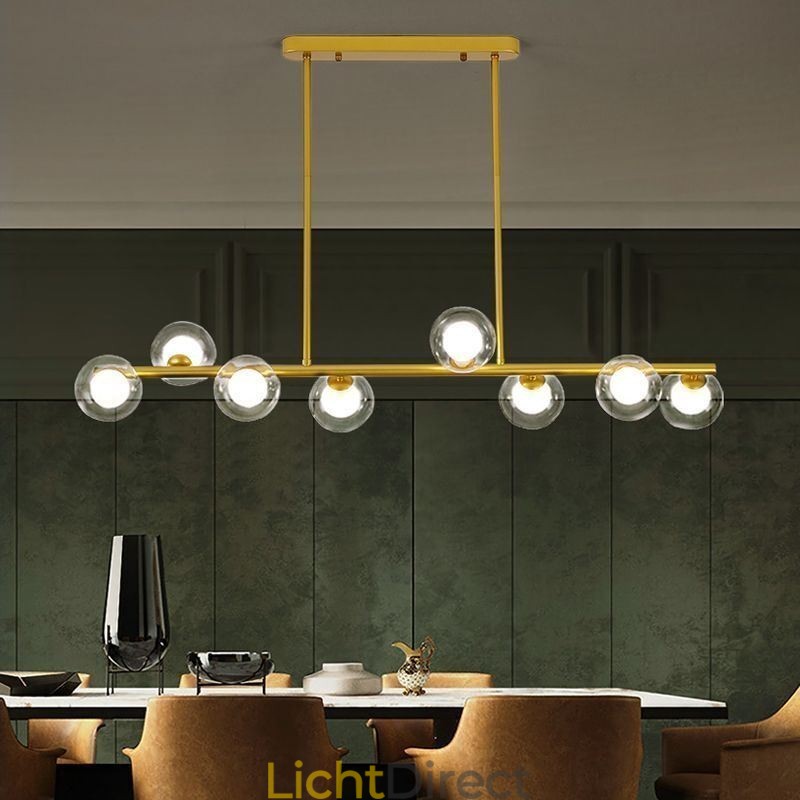 Kroonluchter Glazen Bol Horizontale Type Hanglamp