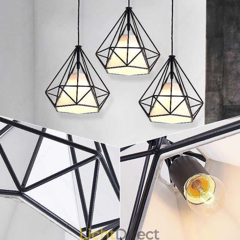 Diamantvormige hanglamp, moderne minimalistische decoratieve lamp