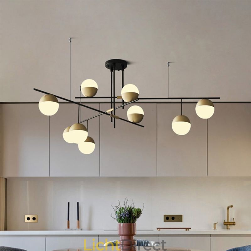 Glazen bol kroonluchter plafondlamp