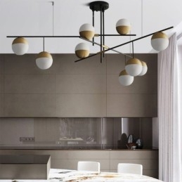 Glazen bol kroonluchter plafondlamp