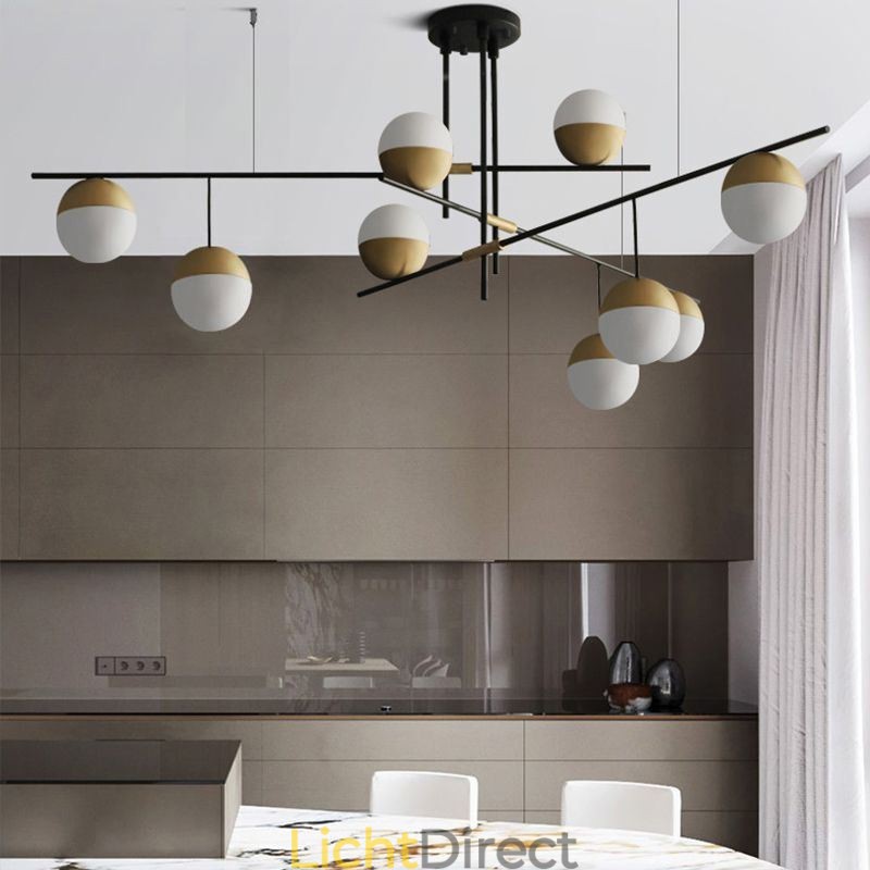 Glazen bol kroonluchter plafondlamp