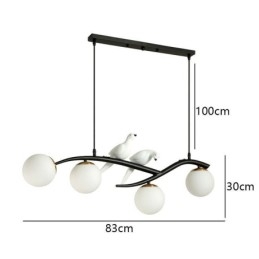 Moderne minimalistische tak hanglamp 4 lampen decoratieve lamp