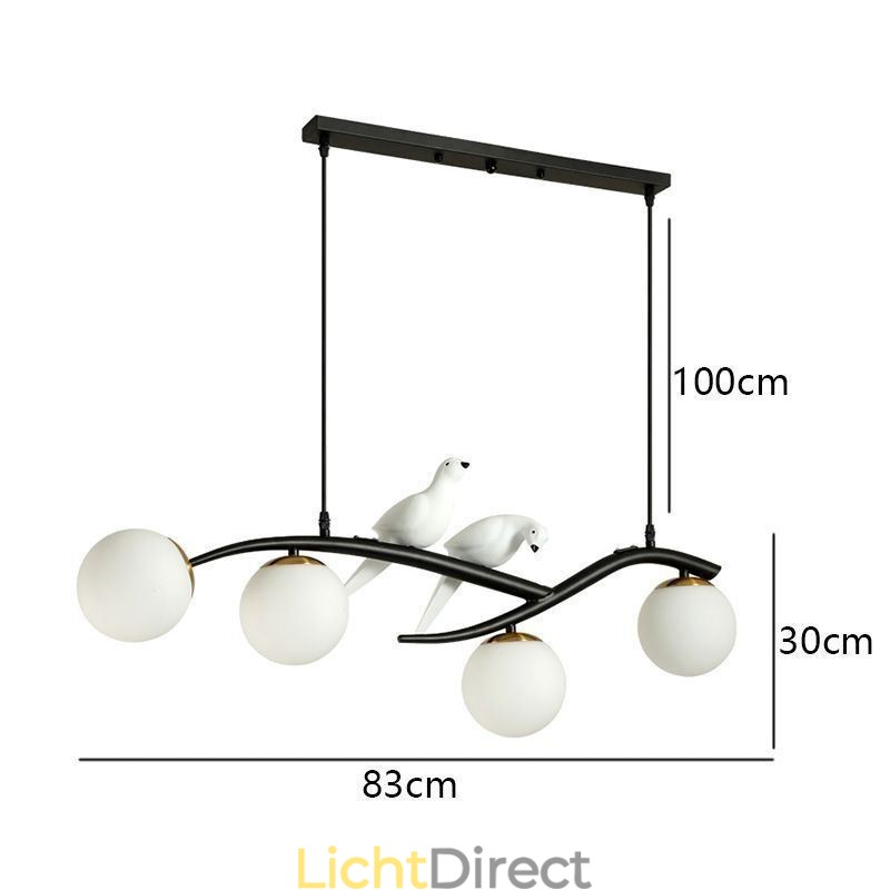 Moderne minimalistische tak hanglamp 4 lampen decoratieve lamp