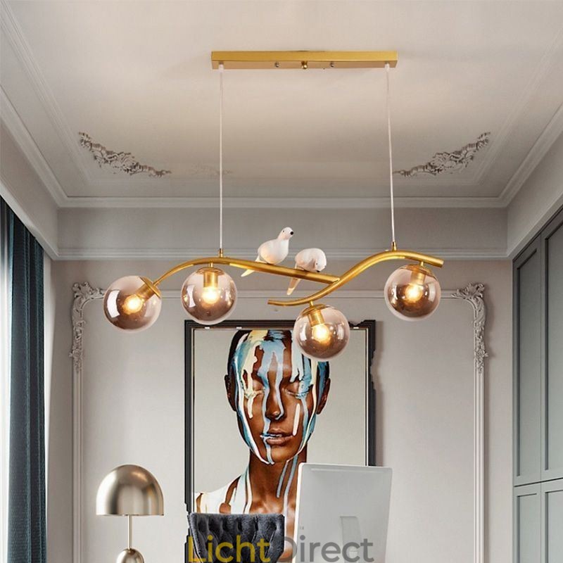 Moderne minimalistische tak hanglamp 4 lampen decoratieve lamp