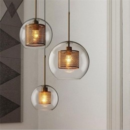Minimalistische glazen cluster hanglamp 3 lichts plafondlamp eiland