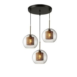 Minimalistische glazen cluster hanglamp 3 lichts plafondlamp eiland