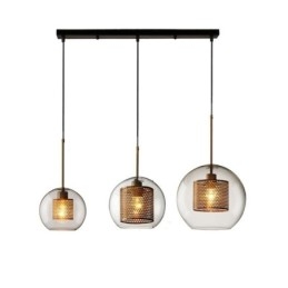 Minimalistische glazen cluster hanglamp 3 lichts plafondlamp eiland