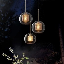Minimalistische glazen cluster hanglamp 3 lichts plafondlamp eiland