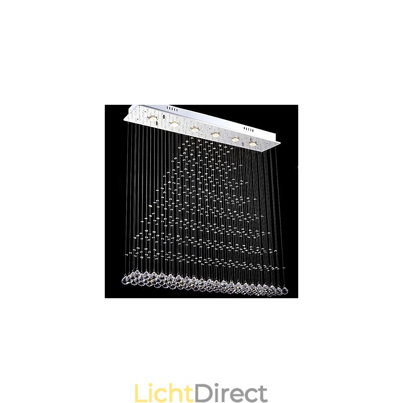 Rechthoekige kristallen hanglamp plafond kroonluchter verlichting lampen armaturen