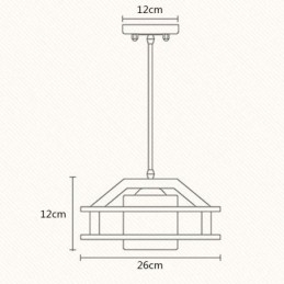 Hanglamp van eikenhout in Scandinavische stijl met lampenkap van matglas Cafe