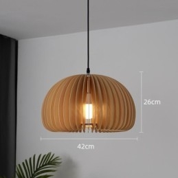 Retro Stijl Hanglamp Lindehouten Pompoen Hanglamp