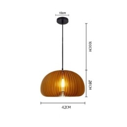 Retro Stijl Hanglamp Lindehouten Pompoen Hanglamp