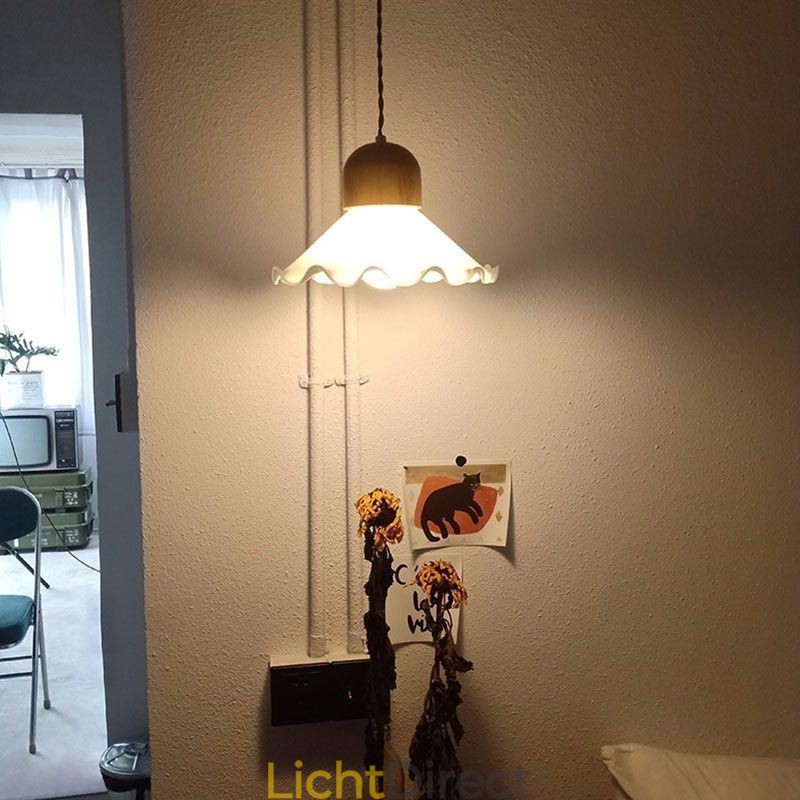 Moderne kant glazen hanglamp enkele kop hanglamp