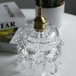 Elegante glazen hanglamp met enkele kop, mini-hanglamp
