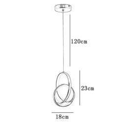 Hanglamp onregelmatige ring plafondlamp