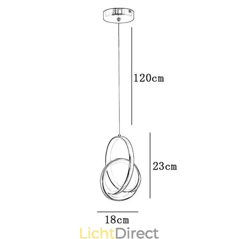 Hanglamp onregelmatige ring plafondlamp