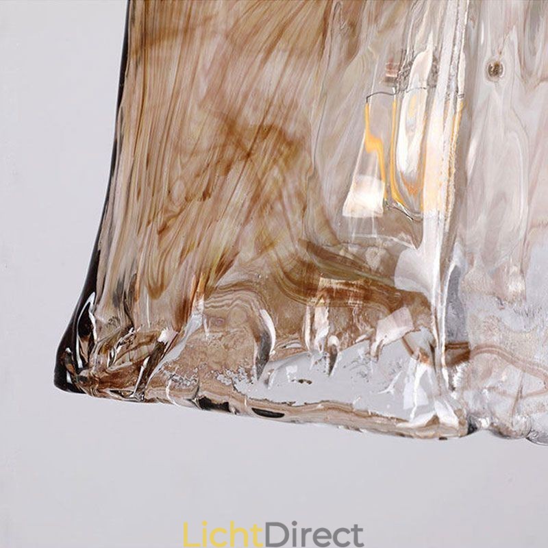 Unieke Mini Glazen Hanglamp Japanse Stijl Amberkleurige Decoratieve Verlichting