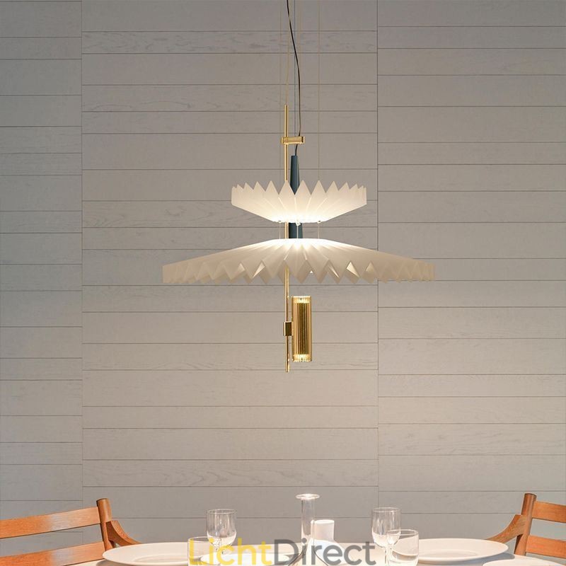 Moderne geplooide hanglamp, decoratieve verlichting van acryl