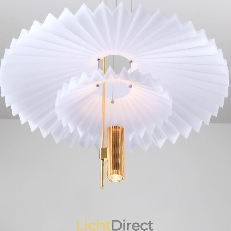 Moderne geplooide hanglamp, decoratieve verlichting van acryl