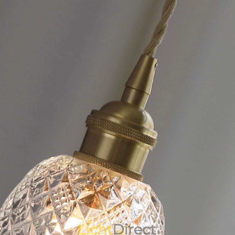 Moderne bloemen glazen hanglamp 1 licht decoratieve lamp