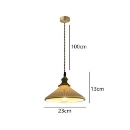 Japanse stijl keramiek hanglamp retro geplooide hanglamp
