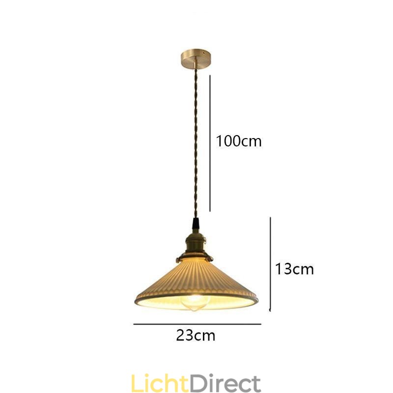 Japanse stijl keramiek hanglamp retro geplooide hanglamp