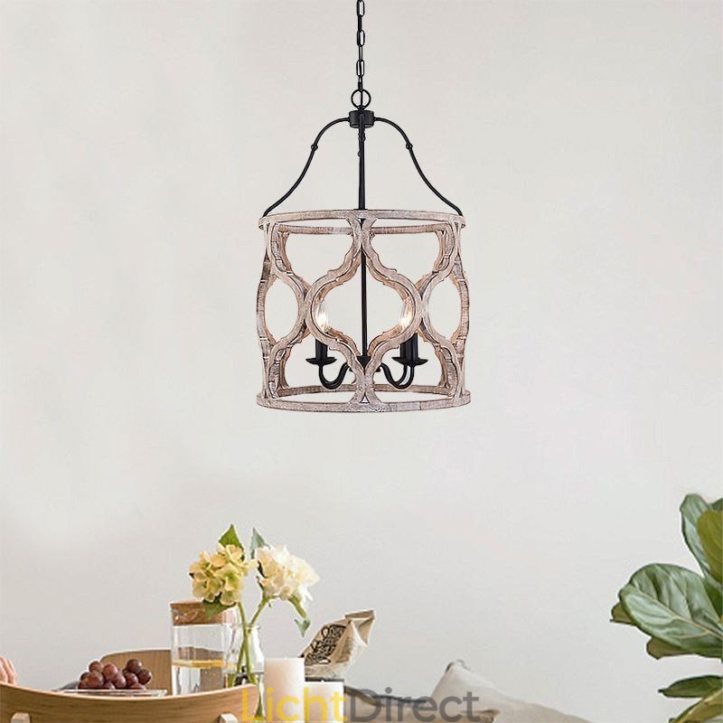 Vintage stijl 4 lichts lantaarn hanglamp