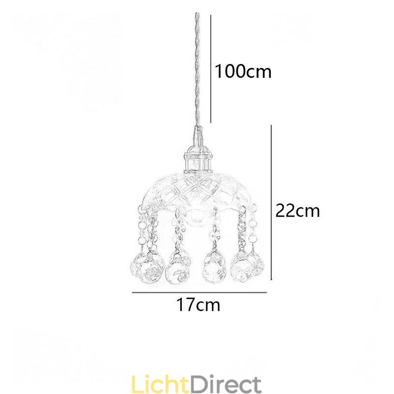 Moderne Mini Glazen Hanglamp 1 Licht Decoratief Licht Armatuur