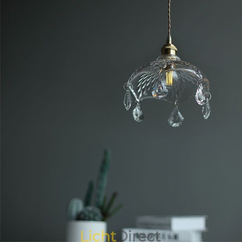 Moderne minimalistische glazen hanglamp, enkele hanglamp