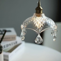 Moderne minimalistische glazen hanglamp, enkele hanglamp