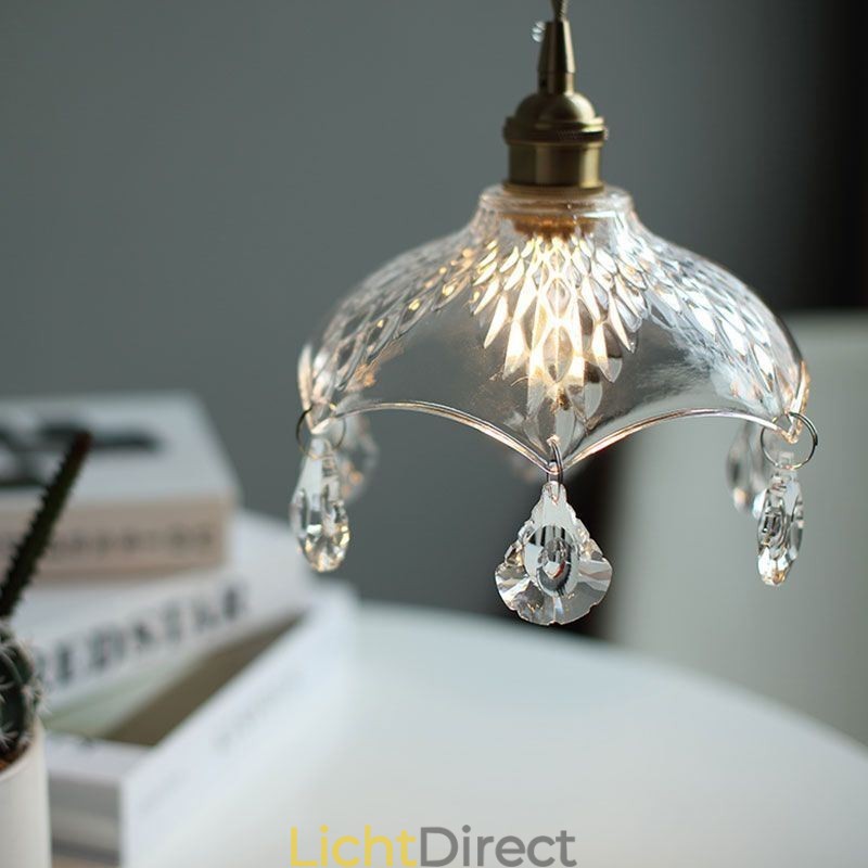 Moderne minimalistische glazen hanglamp, enkele hanglamp