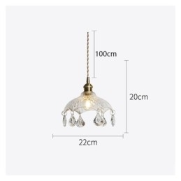 Moderne minimalistische glazen hanglamp, enkele hanglamp