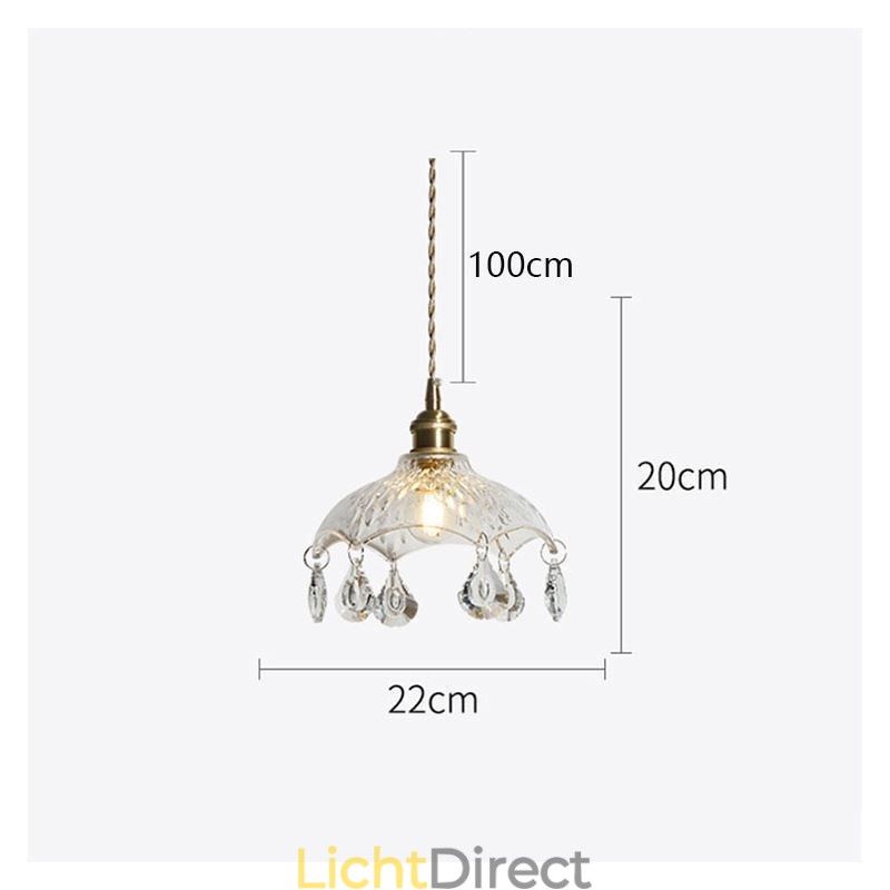 Moderne minimalistische glazen hanglamp, enkele hanglamp