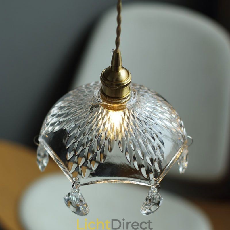 Moderne minimalistische glazen hanglamp, enkele hanglamp